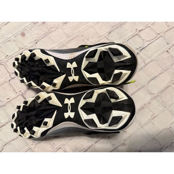 Under Armour Men's Size 13 Highlight Hammer MC Football Cleats Black Neon Yellow - Picture 11 of 14